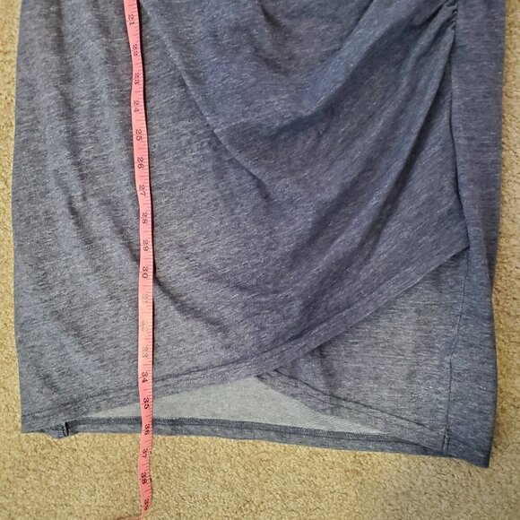 Leith Ruched Heather Gray Sleeveless Tank Bodycon Mini Dress Sz XL - Picture 10 of 12